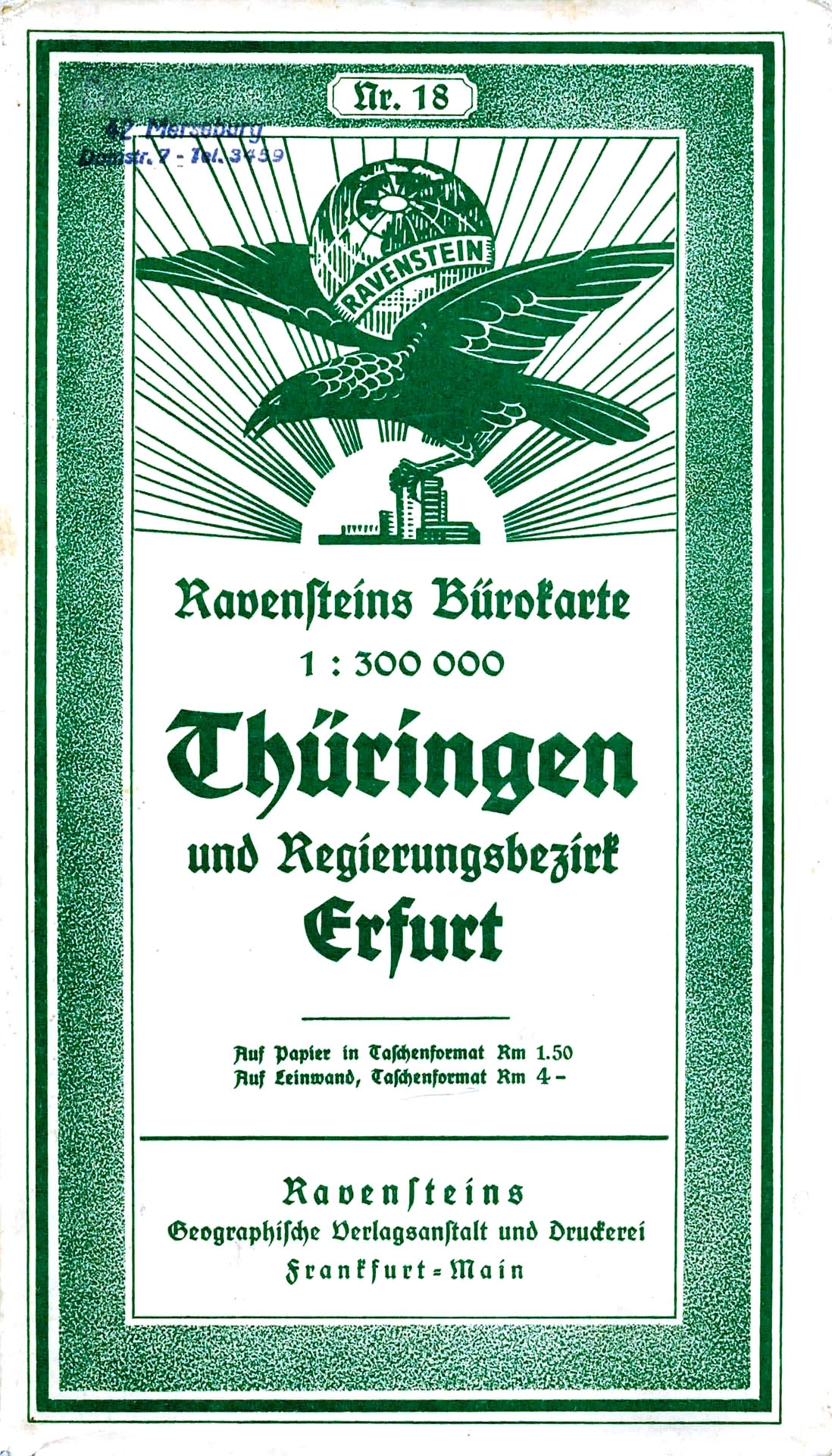 Türingen und Regierungsbezirk Erfurt